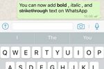 WhatsApp Text Formatting Features for bold